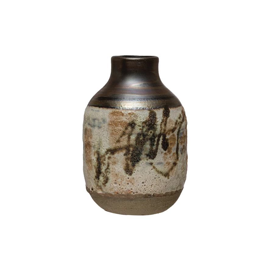 Reactive-glaze Stoneware Vase