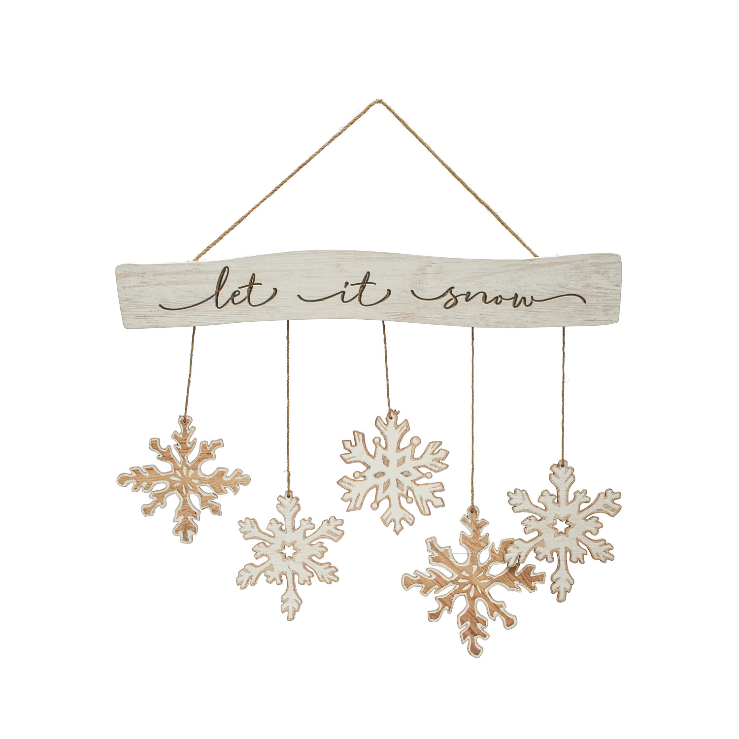 Let It Snow inscription covered with artificial snowflakes · Free