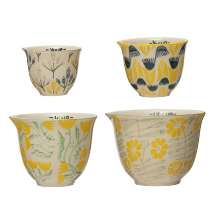Creative Co-Op Stoneware Measuring Cups - White