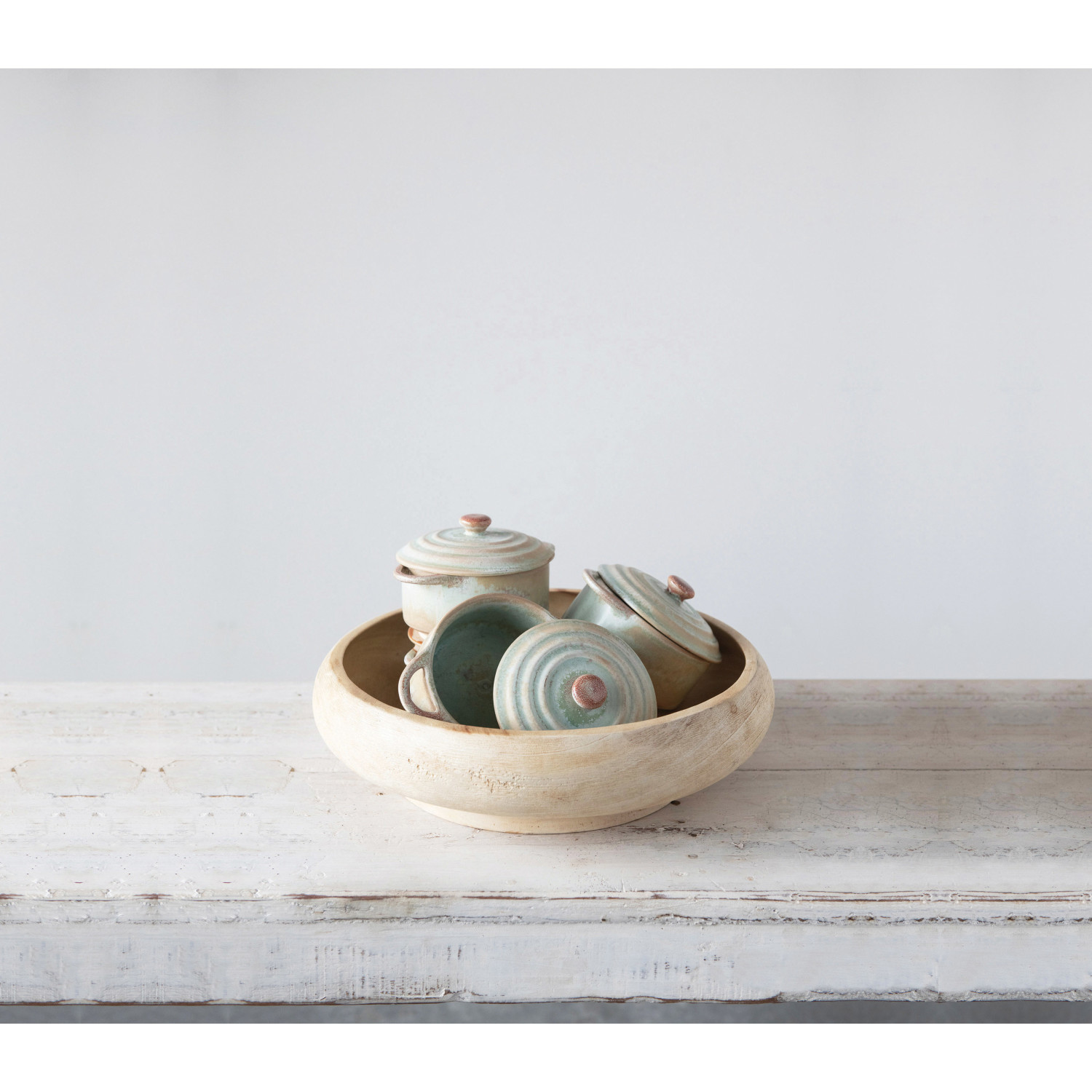 Lidded Stoneware Mini Baker Set of 4