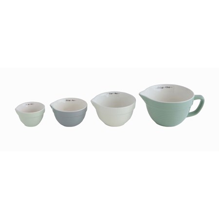 Stoneware Lemon Measuring Cups, Set of 4 by Creative Co-op