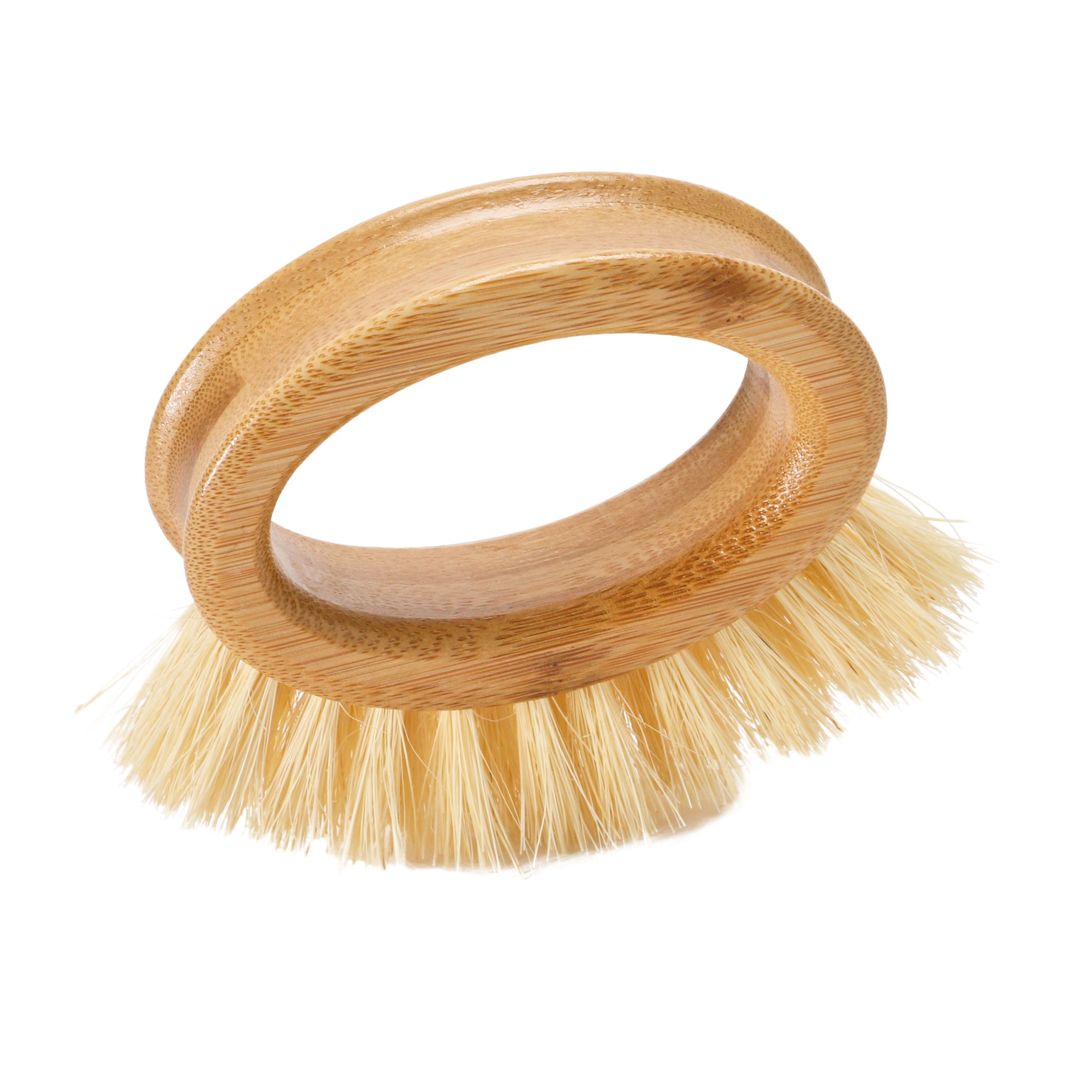 4"L Bamboo & Sisal Brush, Natural