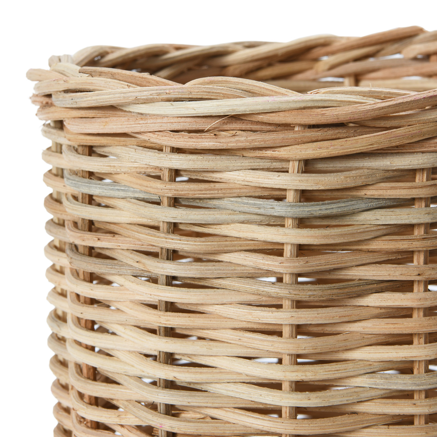 Hand-Woven Wicker Basket/Container, Set of 2