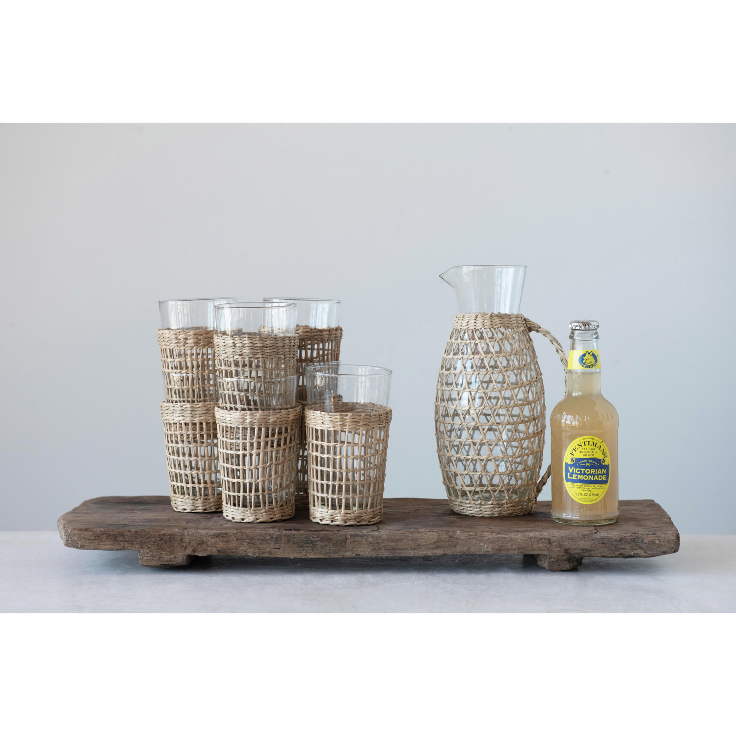 Seagrass Cage Highball Glass Set & Pitcher – Tim Clarke Supply