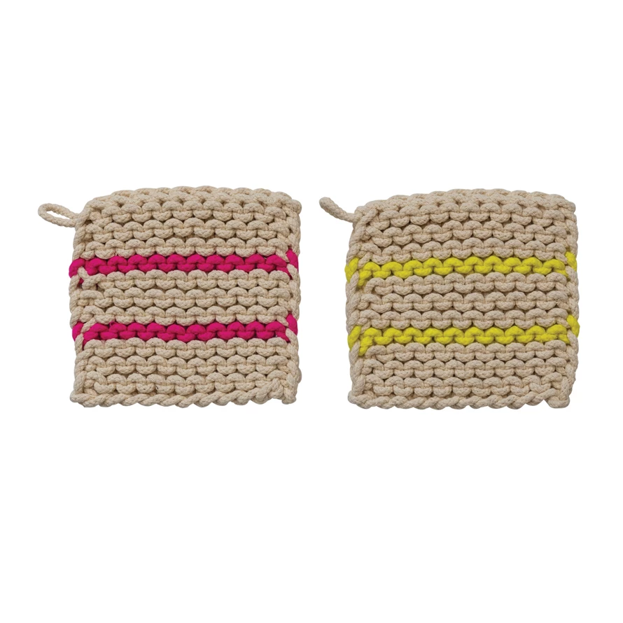 Square Cotton Crochet Pot Holders