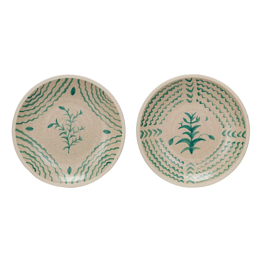 Hand-Painted Terra-cotta Wall Plate, 2 Styles (Each One Will Vary)