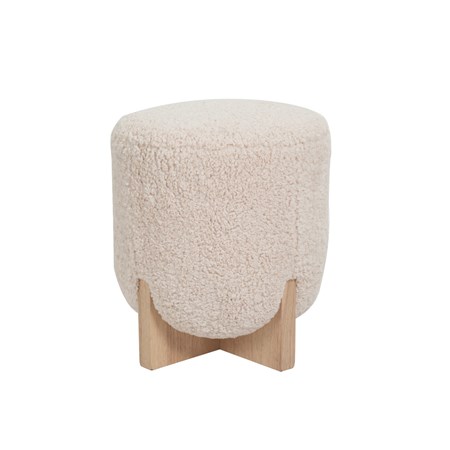 Bloomingville Boho Jute Oak Wood Legs, Natural Stool