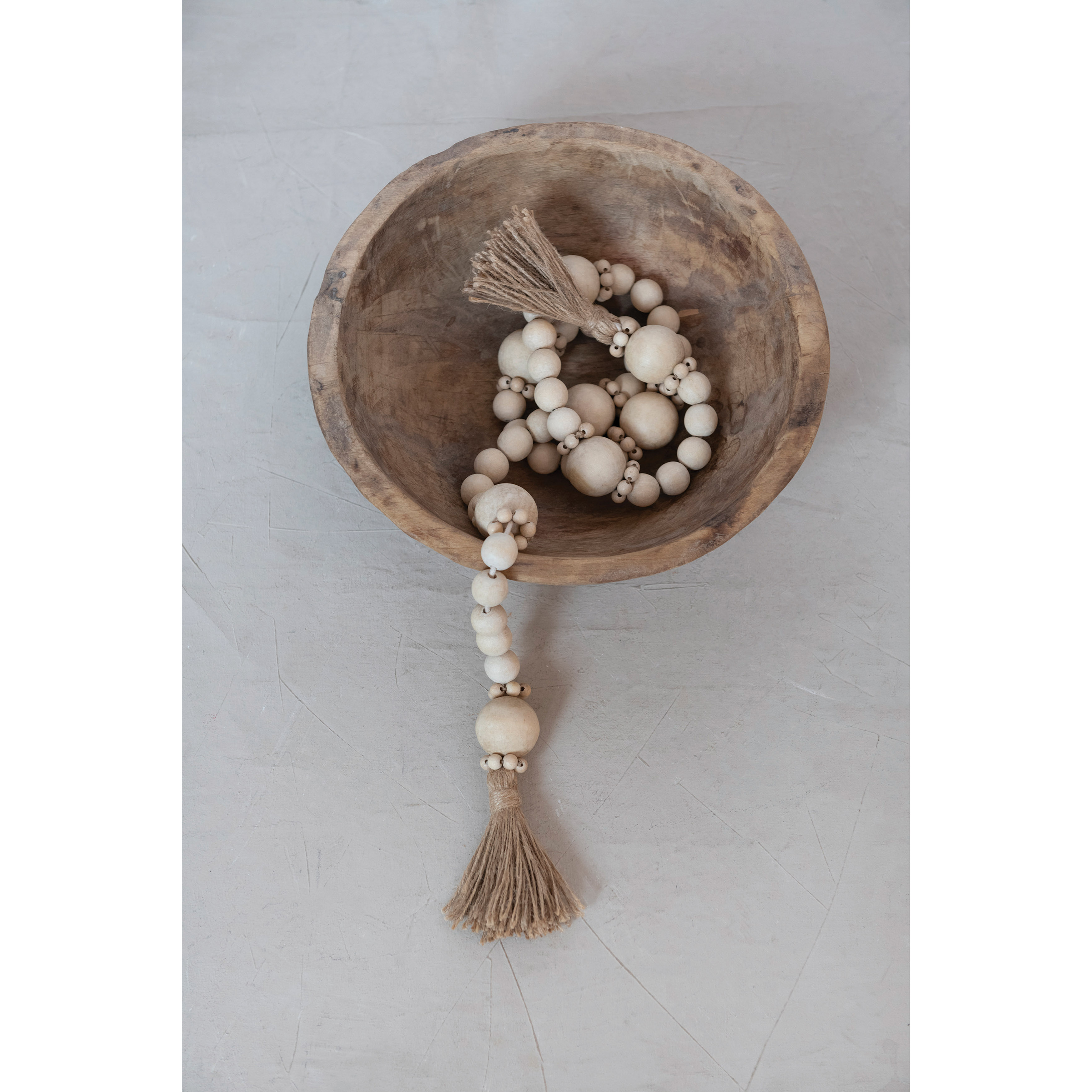 Wood Beads w/ Jute Rope Tassel – Land of Lovely