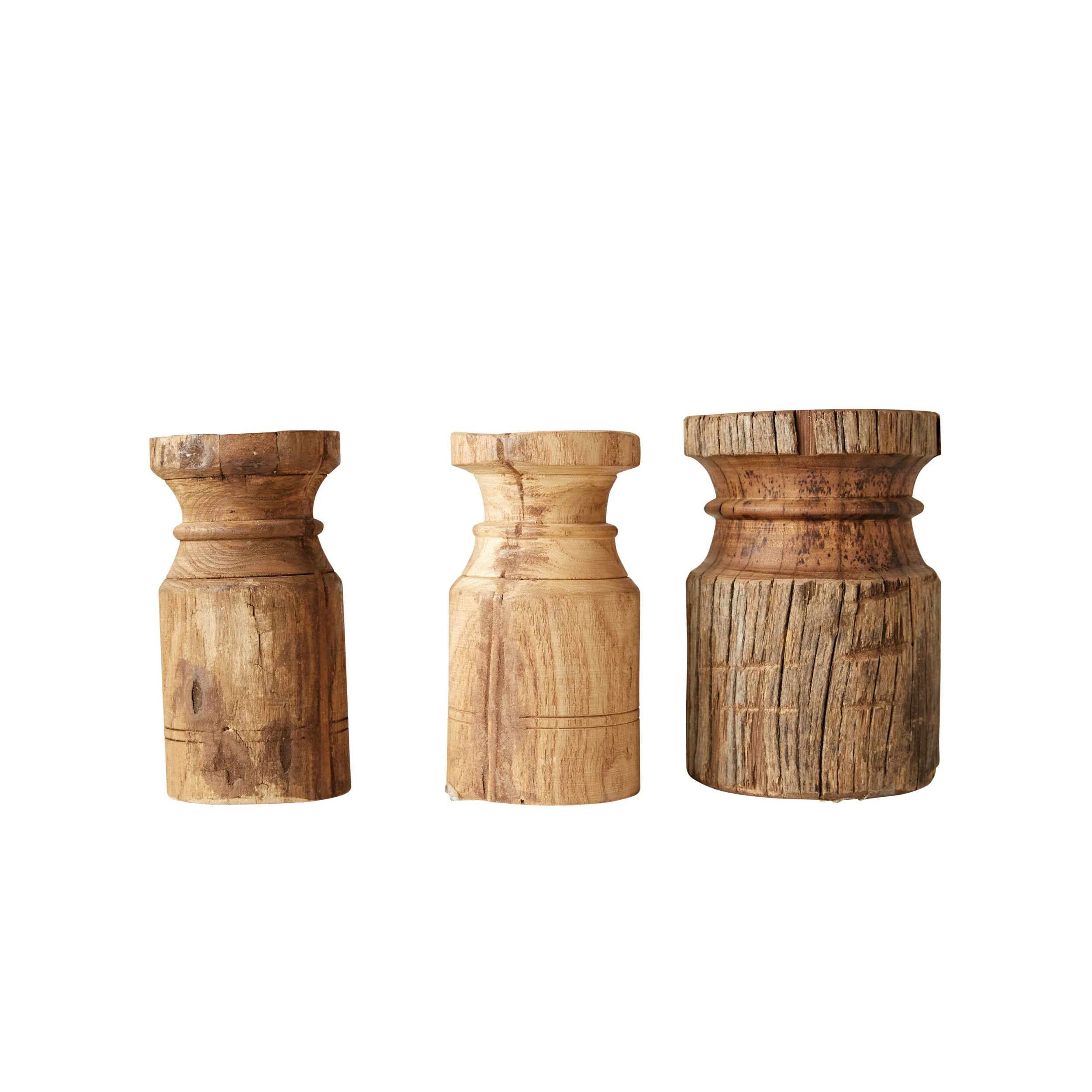 wooden pillar candle holders wholesale